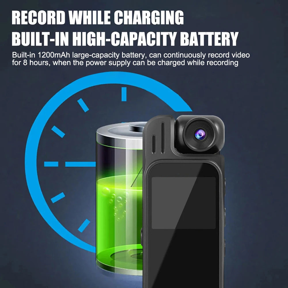RecVision Mini Body Camera – Portable HD 1080P Video Recorder with Night Vision