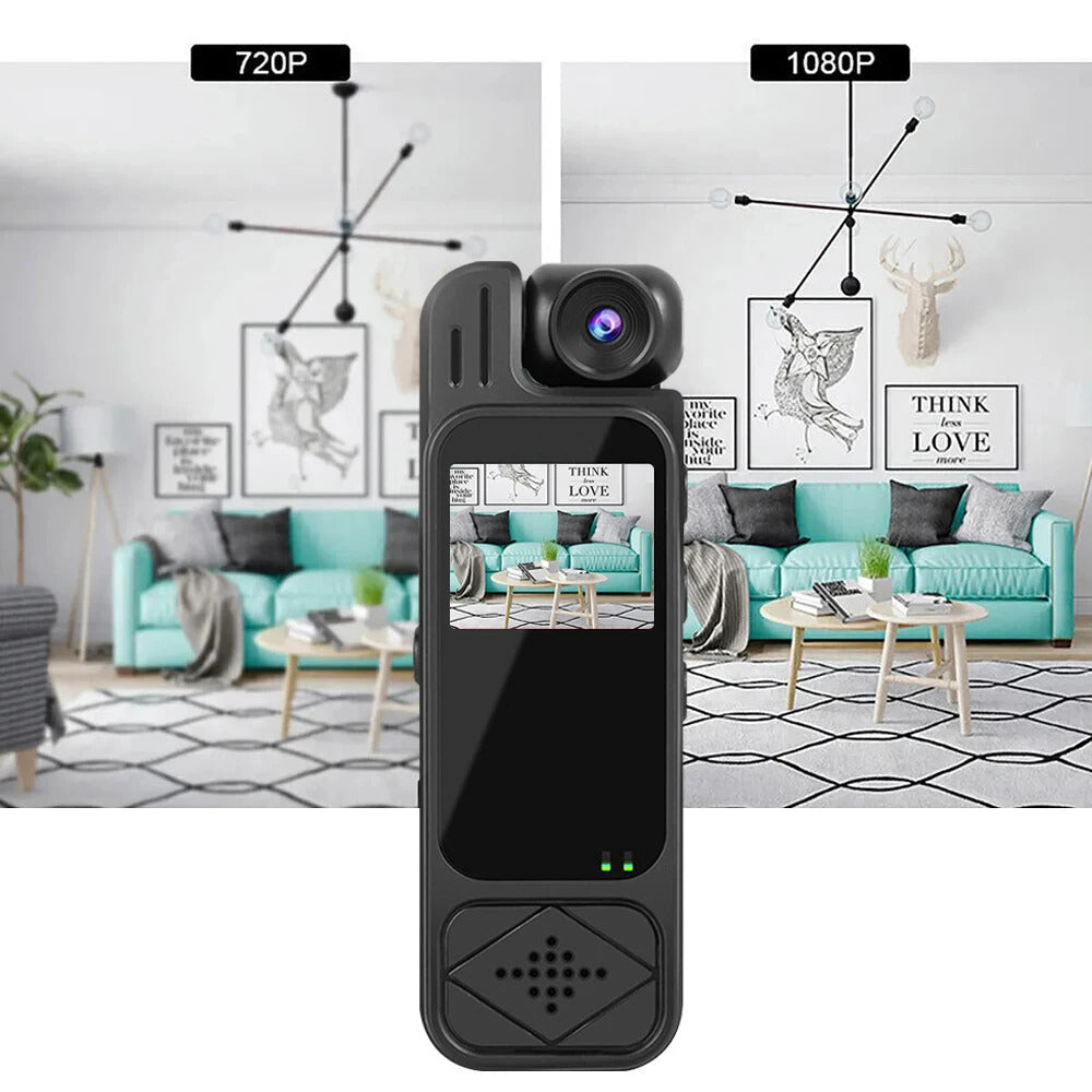 RecVision Mini Body Camera – Portable HD 1080P Video Recorder with Night Vision