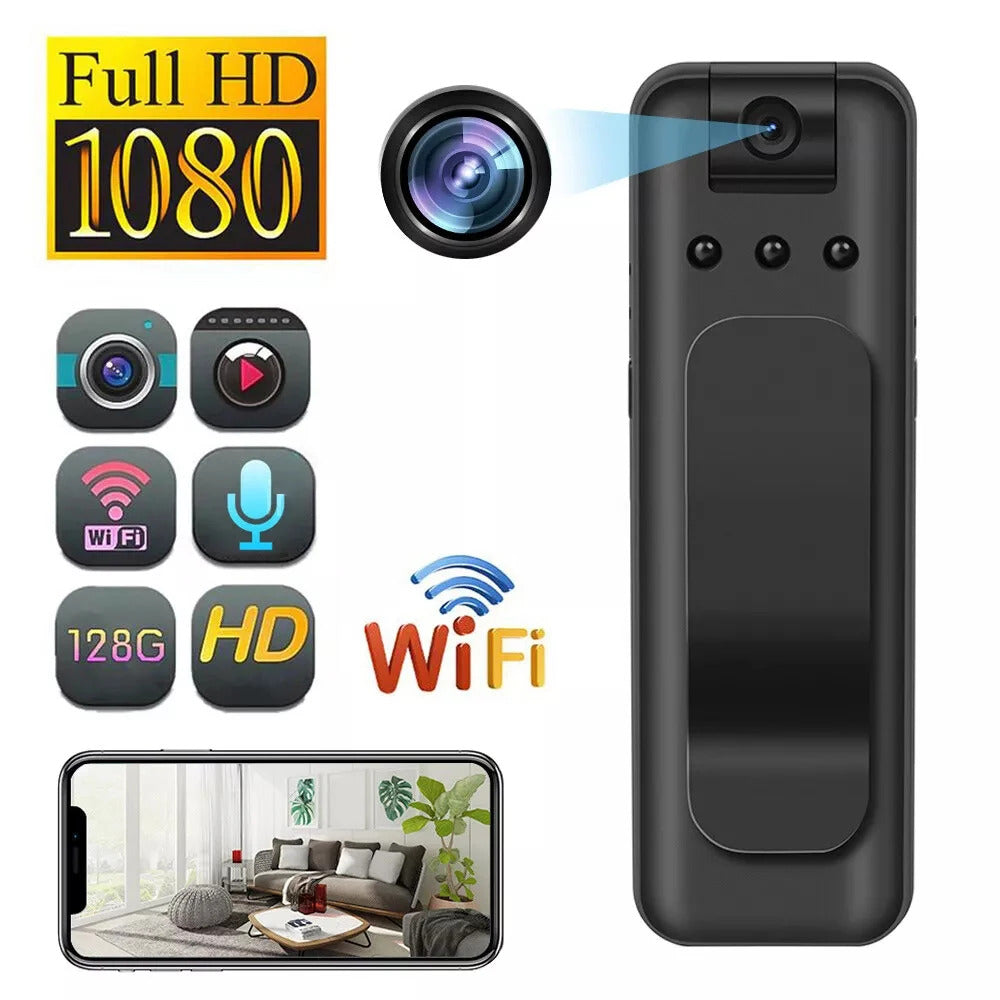 RecVision Mini Body Camera – Portable HD 1080P Video Recorder with Night Vision